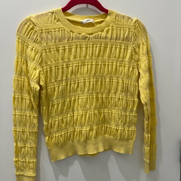 Mango Yellow Ruched Sweater - Picture 2 of 3